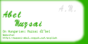 abel muzsai business card